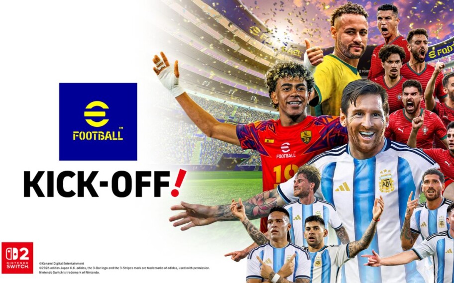 eFootball Kick-Off! chega ao Nintendo Switch 2