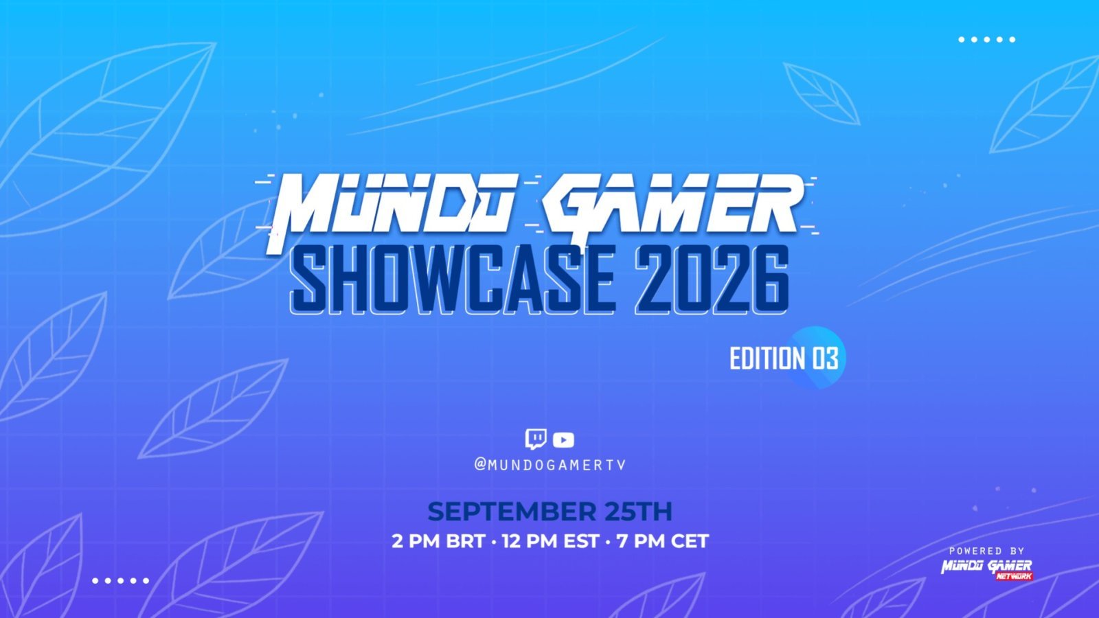 Mundo Gamer Showcase volta em 25 de setembro para 3ª edição de 2026